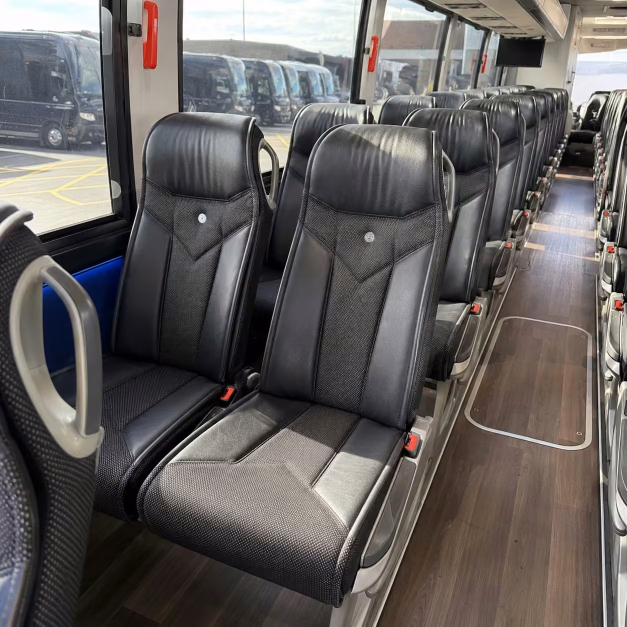 40 56 passenger charter bus inside