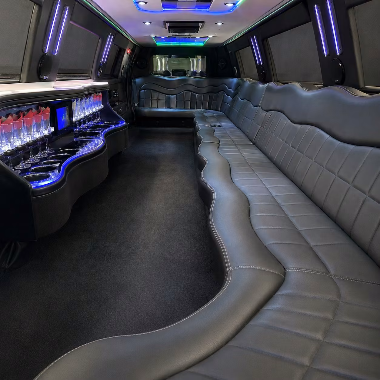 escalade limo interior
